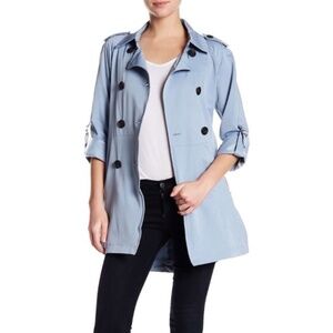 BCBGeneration Baby Blue Trench Coat Jacket Anorak-Excellent Condition